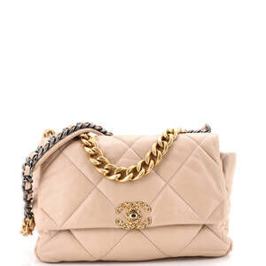 Chanel Large 19 Flap Bag Quilted Leather